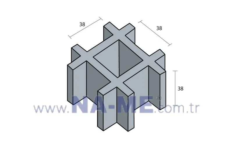 38 × 38 × h38 CTP ızgara