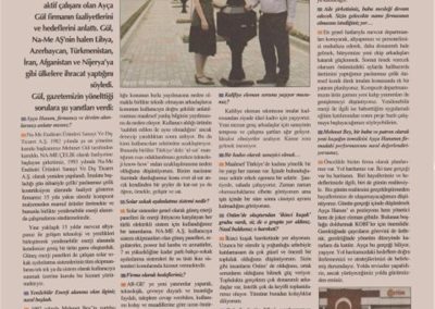 OSTİM Organize Sanayi Gazetesi'nde NA-ME hakkında yayımlanan haber