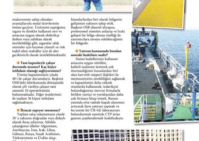 Başkent OSB Aylık Bülteni'ndeki kompozit ızgara ürünleri ve uygulamaları