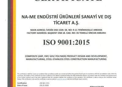 ISO 9001 Quality Management System Certification