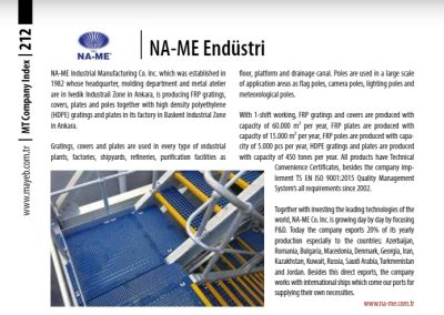 Madencilik Türkiye dergisindeki NA-ME şirket profili ve platform uygulaması