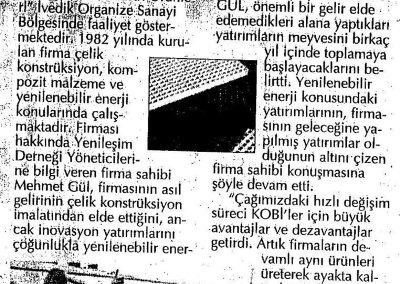 Ostim Organized Industrial Newspaper