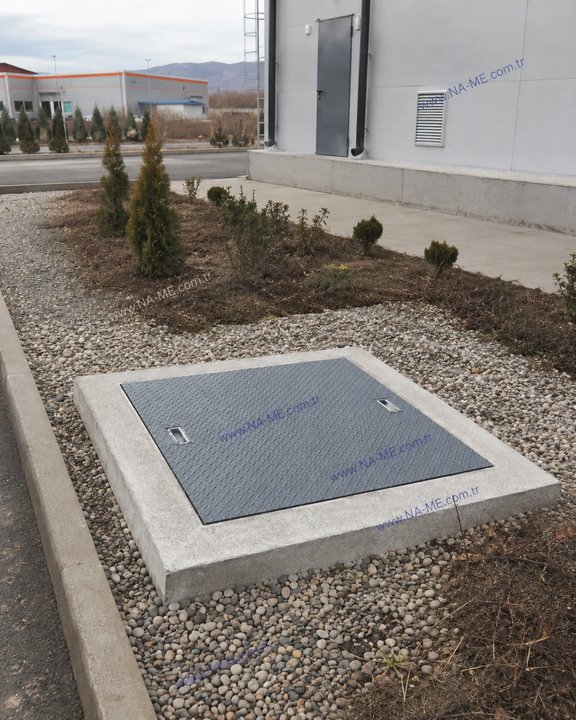 Composite manhole cover application Composite manhole cover application