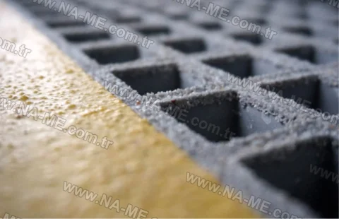 Macro shot of an anti-slip sanded surface