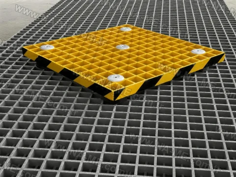 Yellow mini-mesh insulating FRP platform (product)
