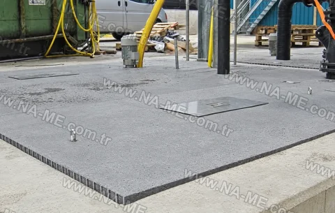 FRP floor covers at an industrial plant