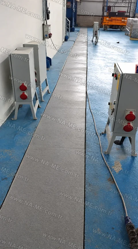Cable trench covers inside a factory